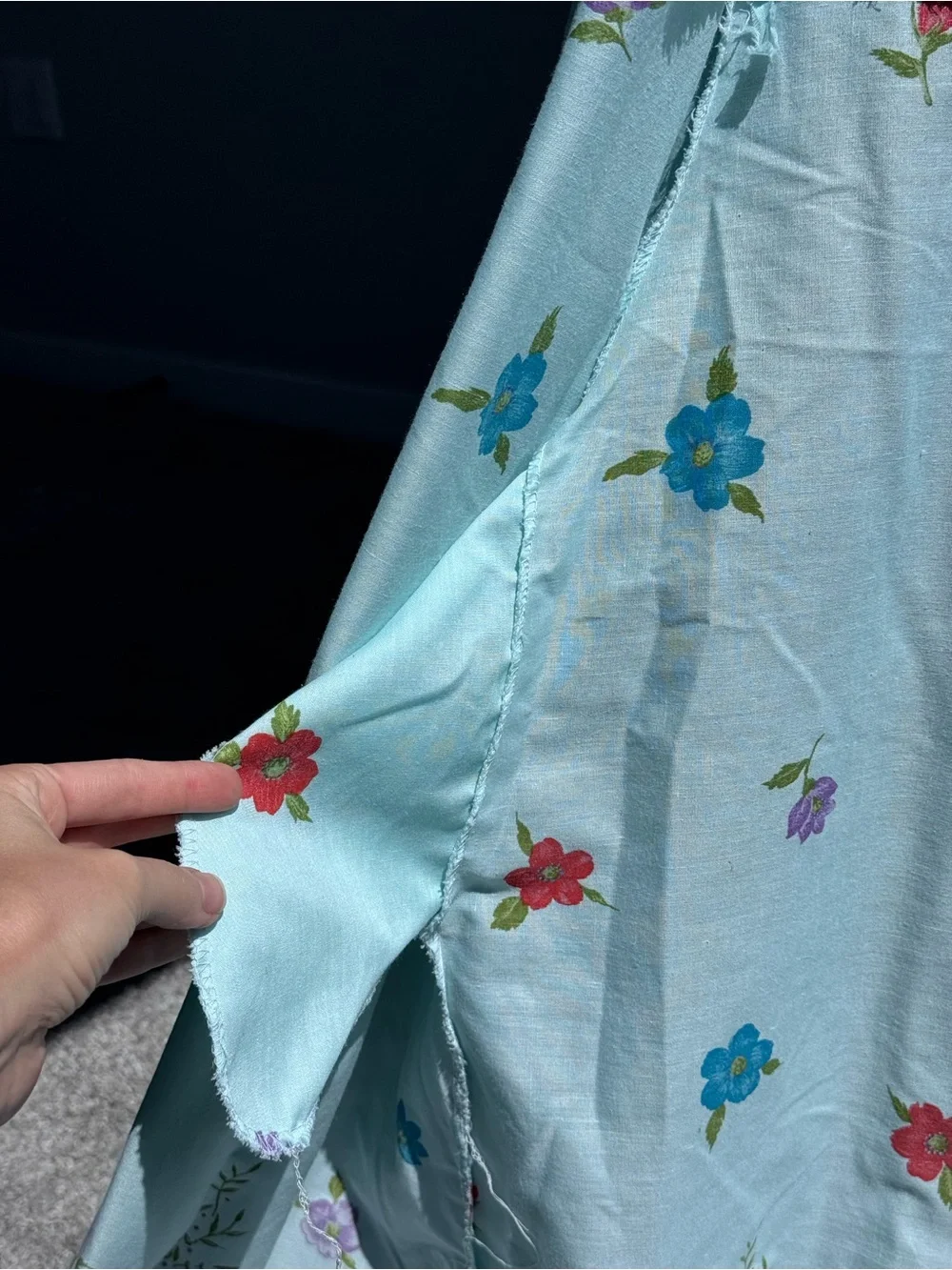 Vintage Handmade Floral Robe House Dress Cottagecore Prairie Maxi Dress